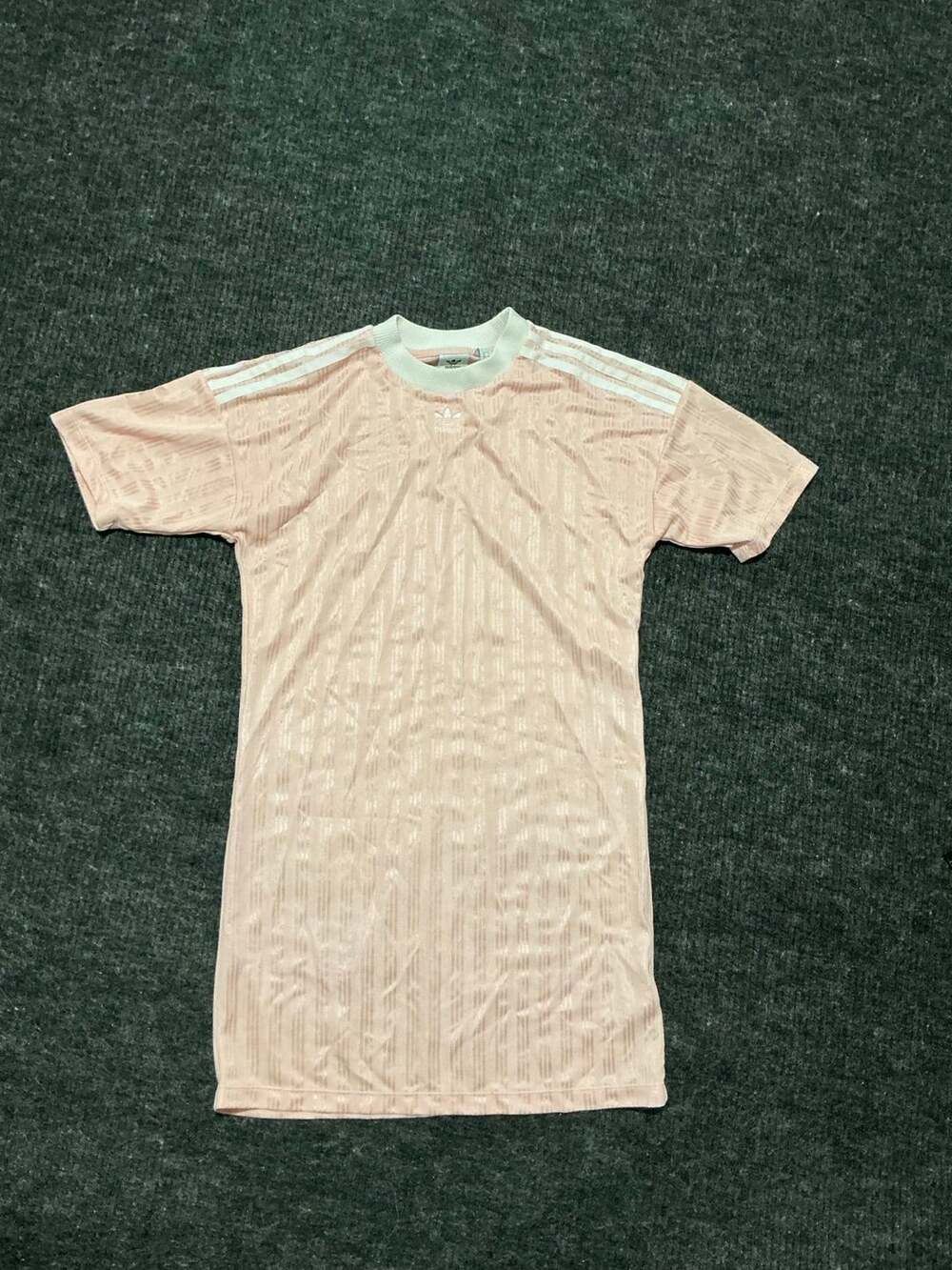 Adidas Striped Mini Dress Womens Size XXL Pink and White Used